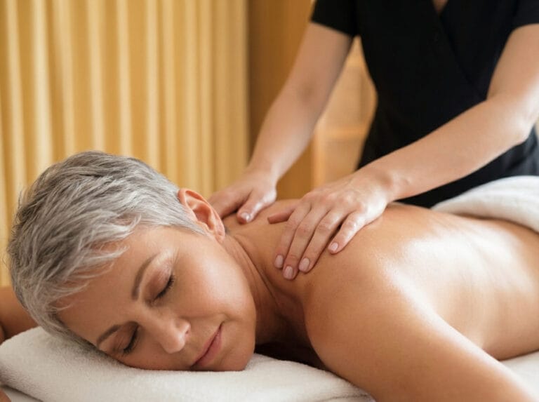 Remedial massage therapist providing gentle, personalised massage treatment in a warm home clinic in Newington, Ballarat.